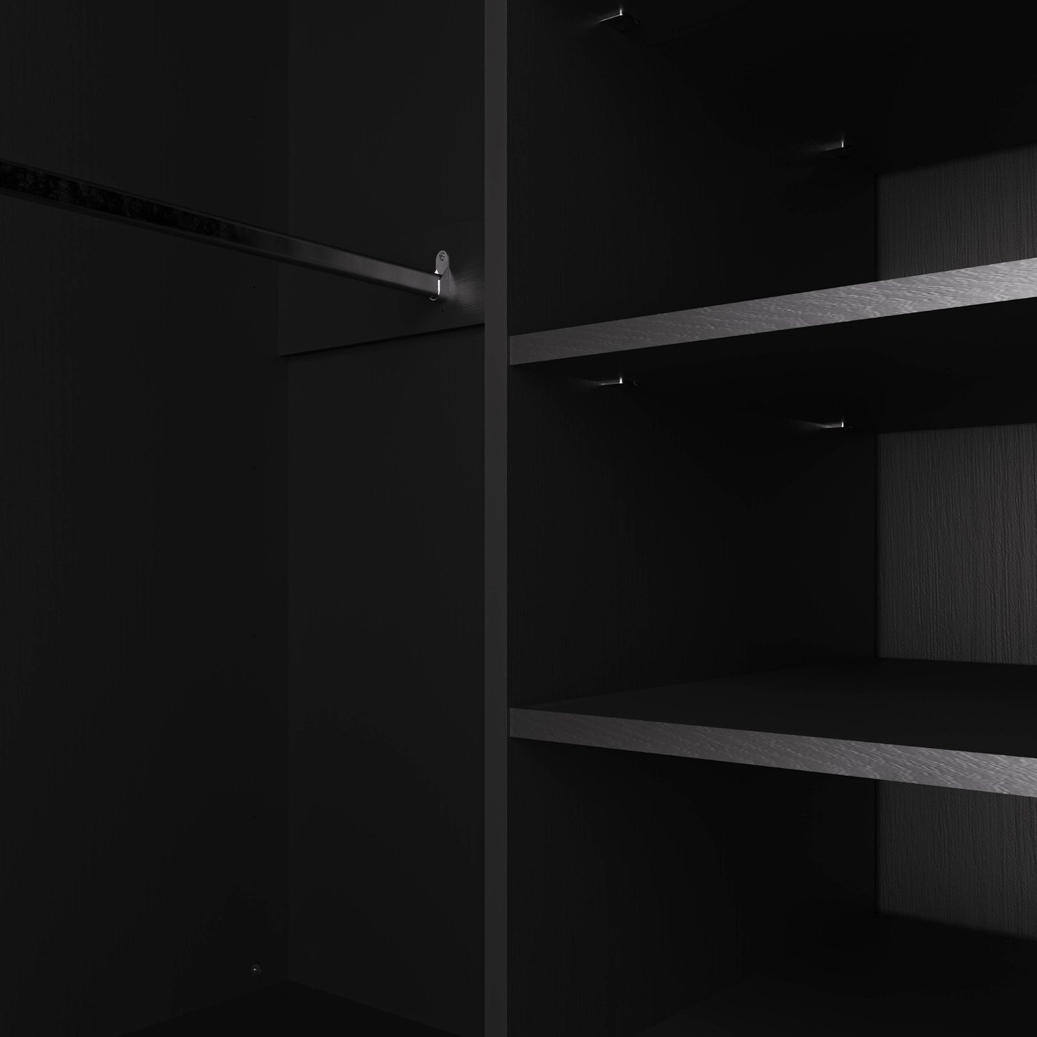 Guarda Roupa de Canto Closet com 6 Prateleiras e Portas de Espelho Modular Hera Cabecasa Madeiramade - 11
