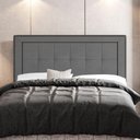 Ver imagem 4 de Cabeceira Box Casal King Size 195cm com Tachas e Frame Cinza