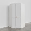 Ver mais imagens de Guarda Roupa de Canto Closet com 6 Prateleiras e Portas Americanas Hera CabeCasa MadeiraOriginals