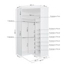 Ver imagem 2 de Guarda Roupa de Canto Closet Planejado com 6 Prateleiras Portas Americanas Hera CabeCasa MadeiraOriginals
