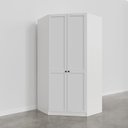 Ver mais imagens de Guarda Roupa de Canto Closet com 6 Prateleiras e Portas Americanas Hera CabeCasa MadeiraOriginals