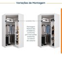 Ver imagem 3 de Guarda Roupa de Canto Closet Planejado com 6 Prateleiras Portas Americanas Hera CabeCasa MadeiraOriginals