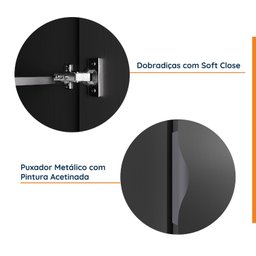 Guarda Roupa de Canto Closet com 6 Prateleiras e Portas de Espelho Reflecta Modular Hera Cabecasa Ma - 5