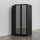 Ver mais imagens de Guarda Roupa de Canto Closet 6 Prateleiras Portas de Espelho Reflecta Hera CabeCasa MadeiraOriginals