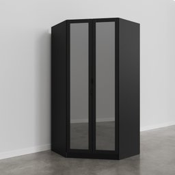 Guarda Roupa de Canto Closet com 6 Prateleiras e Portas de Espelho Reflecta Modular Hera Cabecasa Ma - 8