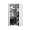Ver imagem 2 de Guarda Roupa de Canto Closet Planejado com 6 Prateleiras e Portas de Espelho Hera CabeCasa MadeiraOriginals Branco/Algodão