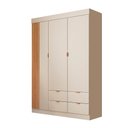 Ver imagem 3 de Guarda Roupa Roupeiro 03 Portas 04 Gavetas Ayla Off White Phoenix Baby