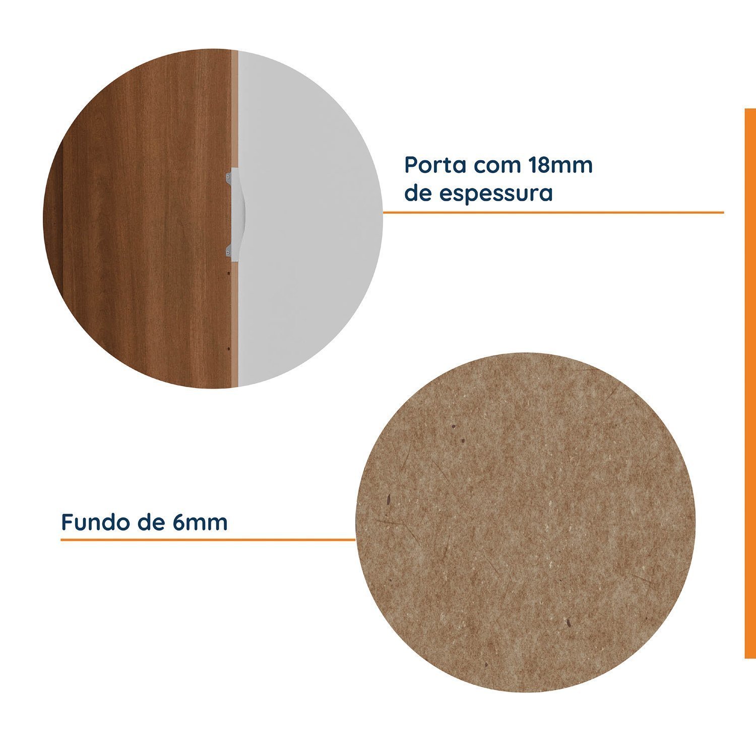 Guarda Roupa de Canto Closet com 6 Prateleiras e Portas de Espelho Modular Hera Cabecasa Madeiramade - 6