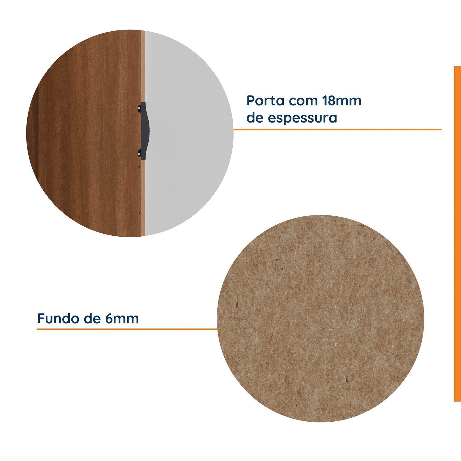 Guarda Roupa de Canto Closet com 6 Prateleiras e Portas de Espelho Modular Hera Cabecasa Madeiramade - 6