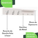 Ver imagem 3 de Porta Chaves De Parede Porta Chaveiro Organizador B.B.C.C