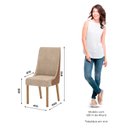 Ver imagem 5 de Kit 2 Cadeiras Estofadas para Mesa de Jantar Ivy