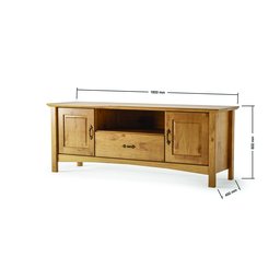 Rack para Tv até 65 Polegadas 160cm 2 Portas 1 Gaveta Madeira Maciça Bella - 3