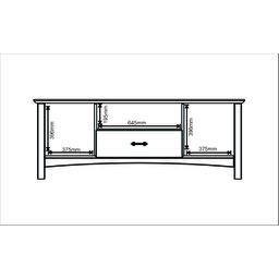 Rack para Tv até 65 Polegadas 160cm 2 Portas 1 Gaveta Madeira Maciça Bella - 4