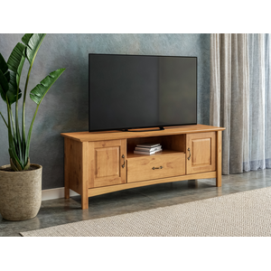 Rack para Tv até 65 Polegadas 160cm 2 Portas 1 Gaveta Madeira Maciça Bella