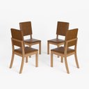 Ver imagem 2 de Kit 4 Cadeiras Estofadas para Mesa de Jantar Milla Plus