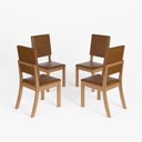 Ver imagem 2 de Kit 4 Cadeiras Estofadas para Mesa de Jantar Milla Plus