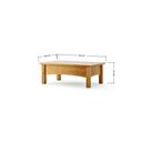 Ver imagem 3 de Mesa de Centro Retangular Madeira Maciça 93x59cm Bella Bege Carvalho