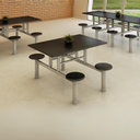 Ver imagem 2 de Mesa de Refeitório 4 Lugares com Banco Acoplado