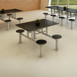 Mesa de Refeitório 4 Lugares com Banco Acoplado - 2