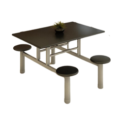Mesa de Refeitório 4 Lugares com Banco Acoplado - 1