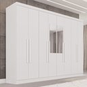 Ver imagem 1 de Guarda-Roupa Casal com Espelho 8 Portas 241cm Multimóveis Branco