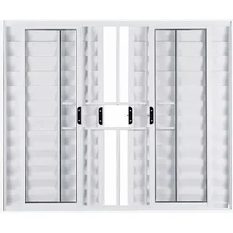 Janela de Aluminio Veneziana 6 Folhas com Grade Linha Leve:1,00 X 1,20/branco - 1