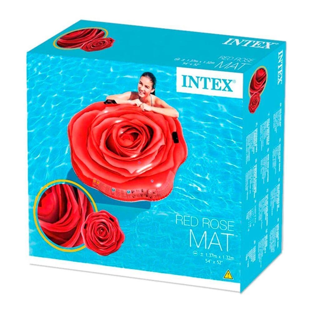 Colchão Inflável para Piscina Rosa Vermelha - Intex - 2