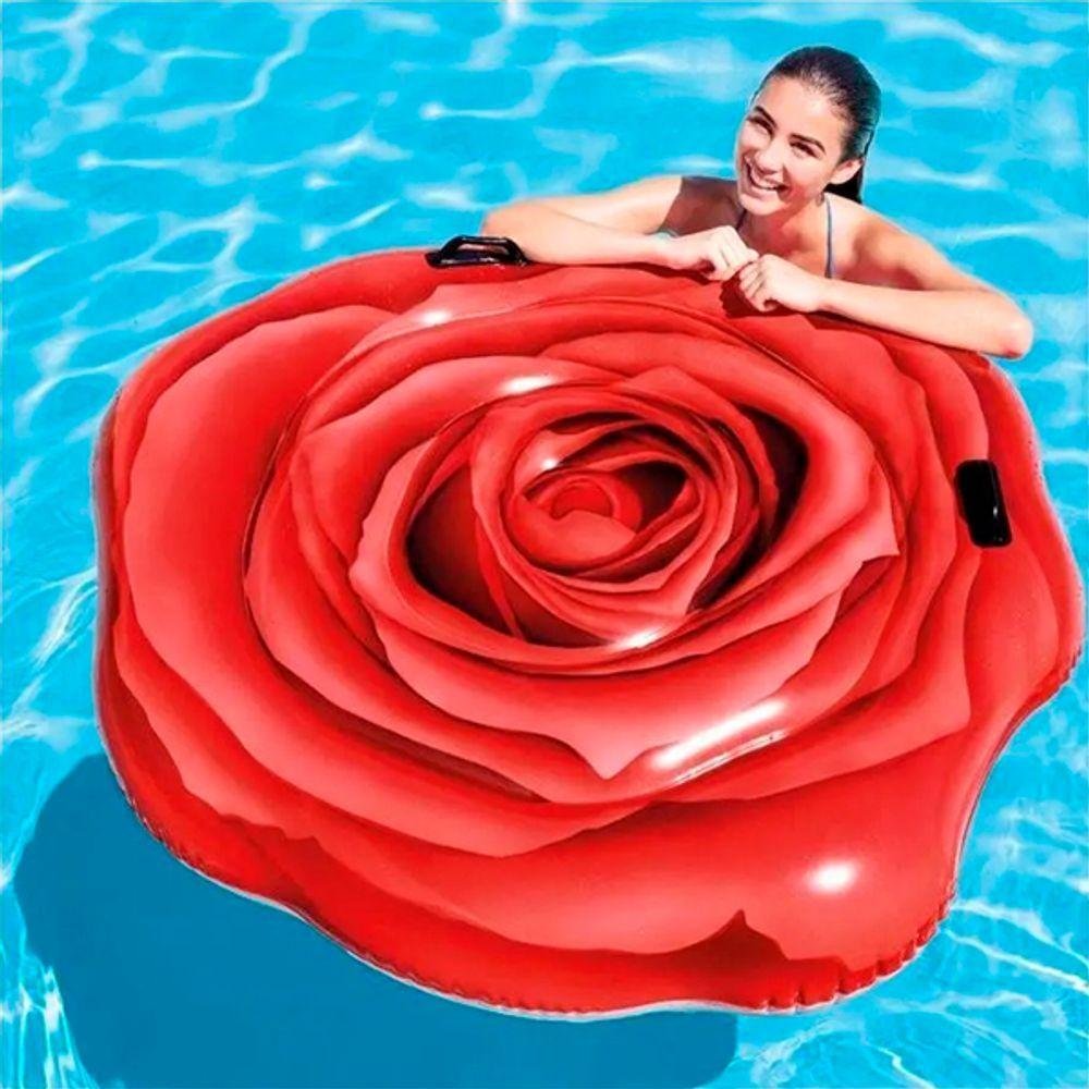 Colchão Inflável para Piscina Rosa Vermelha - Intex - 3