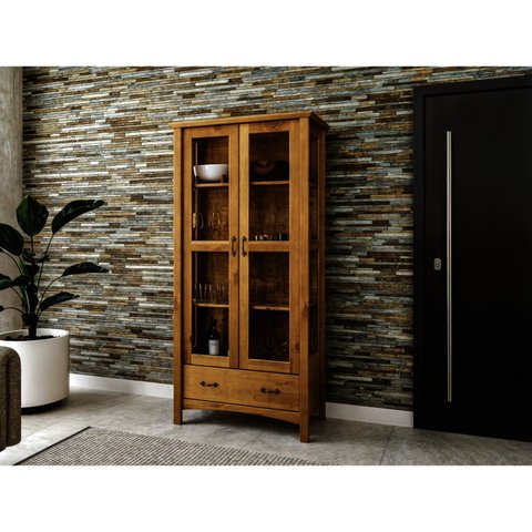 Cristaleira 2 Portas 4 Prateleiras 1 Gaveta Bella