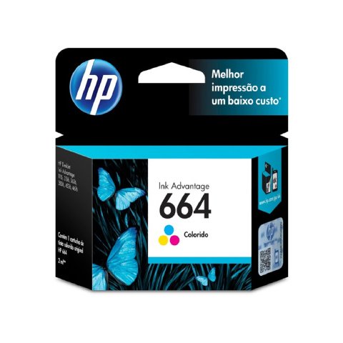Cartucho De Tinta Hp 664 Tricolor - F6v28ab