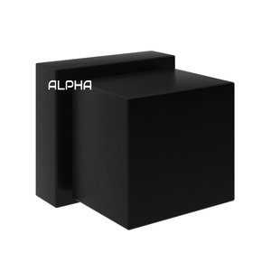 Acabamento Registro Quadrado Luxo Metal Preto Padrão Deca:Preto