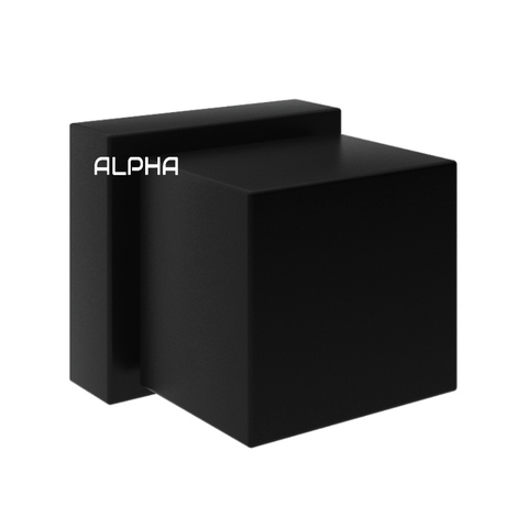 Acabamento Registro Quadrado Luxo Metal Preto Padrão Deca:Preto