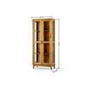 Ver imagem 3 de Cristaleira Sala de Jantar 2 Portas de Vidro Madeira Maciça Bella