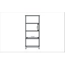 Ver imagem 4 de Cristaleira Sala de Jantar 2 Portas de Vidro Madeira Maciça Bella