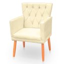 Ver imagem 6 de Kit com 2 Poltronas com Capitonê Clássica Confortável para Sala e Quarto Ana Suede