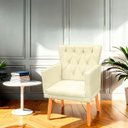 Ver imagem 2 de Kit com 2 Poltronas com Capitonê Clássica Confortável para Sala e Quarto Ana Suede