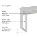 Ver imagem 5 de Mesa de Trabalho Industrial 150 cm X 60 cm Tampo Encorpado 25 mm F5 Office Cor:Cinza