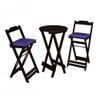 Conjunto Mesa E Banquetas Madeira Maciça Açai - 6