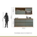 Ver imagem 4 de Cozinha Millena 4 Peças Aereo Micro-ondas 100% Mdf Yescasa