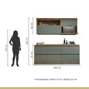 Ver imagem 4 de Conjunto de Cozinha 4 Peças com Aéreo e Nicho para Micro-ondas MDF Millena Nesher
