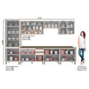 Ver imagem 3 de Kit de Cozinha Completa 10 Peças Connect (3aéreos+3balcões+1paneleiro+3complementos) C6p10 Duna/
