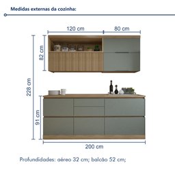 Cozinha Millena 4 Peças 100% Mdf Yescasa - 18