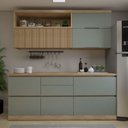Ver imagem 1 de Cozinha Millena 4 Peças 100% MDF Yescasa Verde/Nature