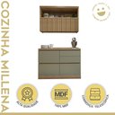 Ver imagem 4 de Cozinha Millena 2 Peças 120cm 100% MDF Yescasa Verde/Nature