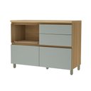 Ver imagem 5 de Cozinha Millena 2 Peças 120cm 100% MDF Yescasa Verde/Nature