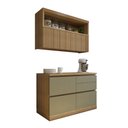 Ver imagem 2 de Cozinha Millena 2 Peças 120cm 100% MDF Yescasa Verde/Nature