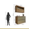 Cozinha Millena 2 Peças 120cm 100% Mdf Yescasa - 3