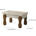 Ver imagem 2 de Puff, Recamier Captone Madri Pés de Madeira 0,80 Cor Bege - Comprar Moveis em Casa