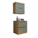 Ver imagem 2 de Cozinha Millena 2 Peças 80cm 100% MDF Yescasa Verde/Nature
