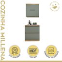 Ver imagem 4 de Cozinha Millena 2 Peças 80cm 100% MDF Yescasa Verde/Nature